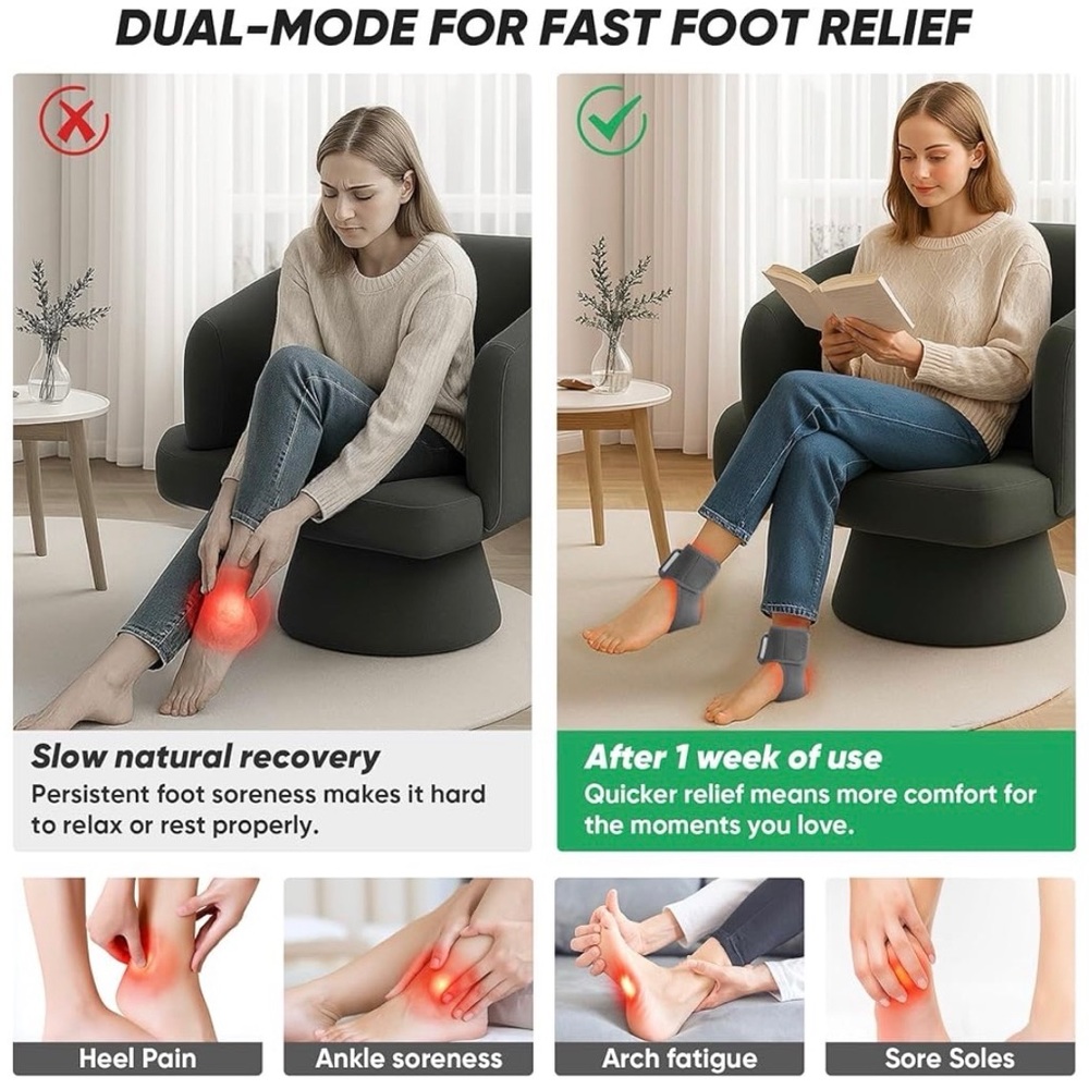 Foot Triple Method Massager Wearable Device - Picture 2 of 10